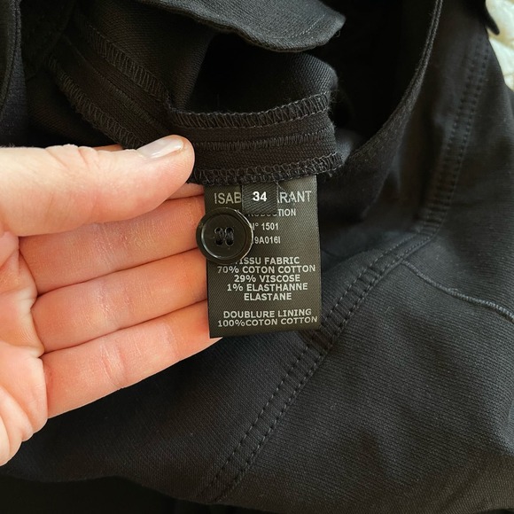 ISABEL MARANT Ovida Trouser Black Sz 2 Dress Pant Classic High Rise Straight Leg - Picture 16 of 16